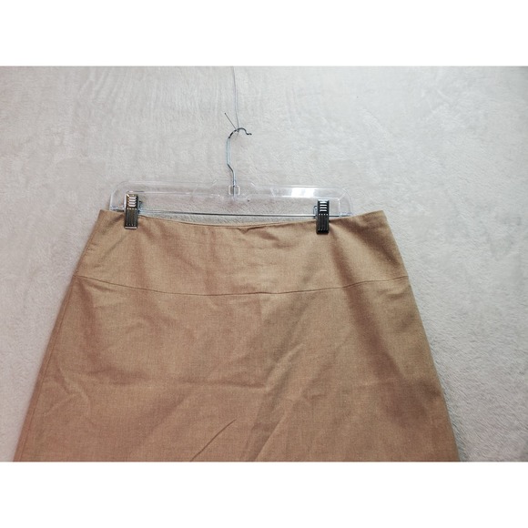 Banana Republic A Line Skirt Womens Size‎ 10 Tan Wool Blend Stretch Back Zipper - Picture 3 of 7